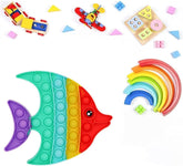 Rainbow Fish Pop It Toys For Kids